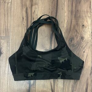 lululemon athletica Green Camouflage Sports Bra